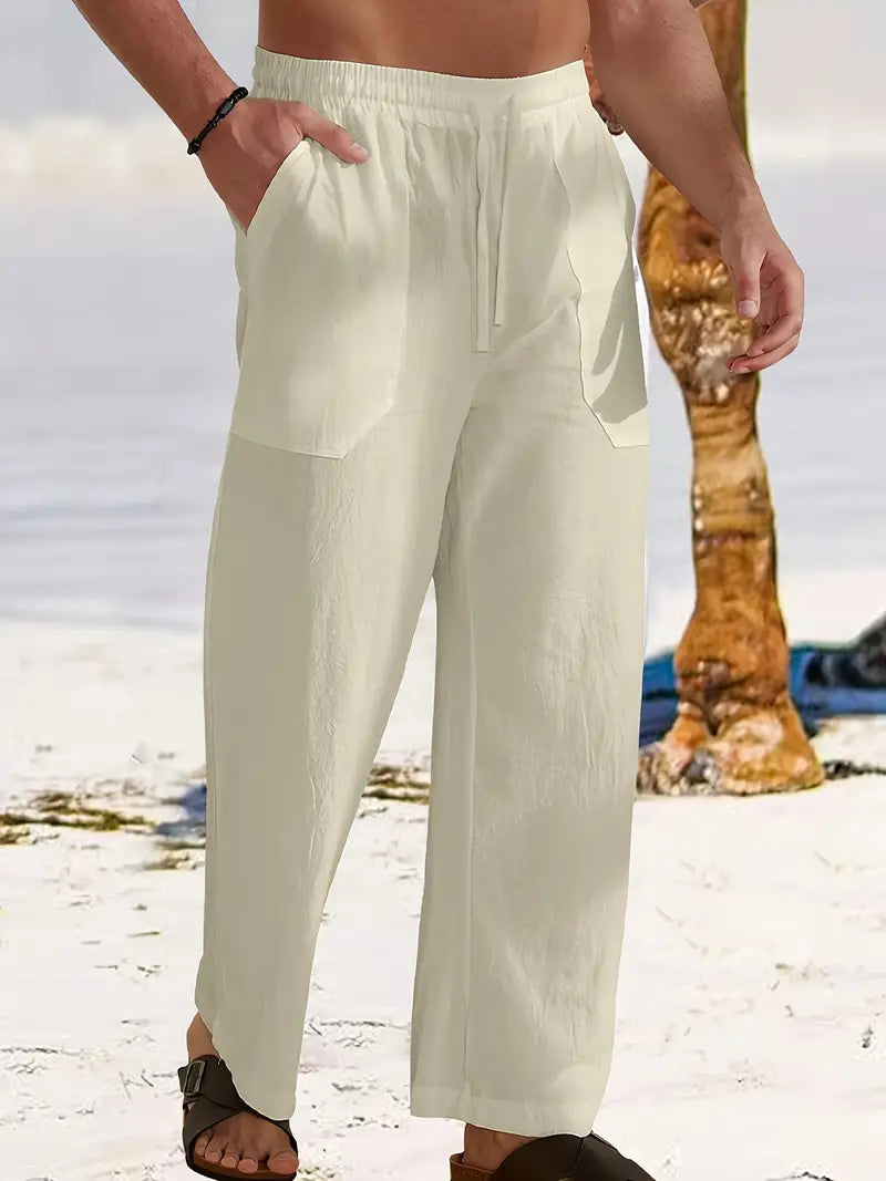 Lichte Zomerbroek Heren Linnen Casual Maes