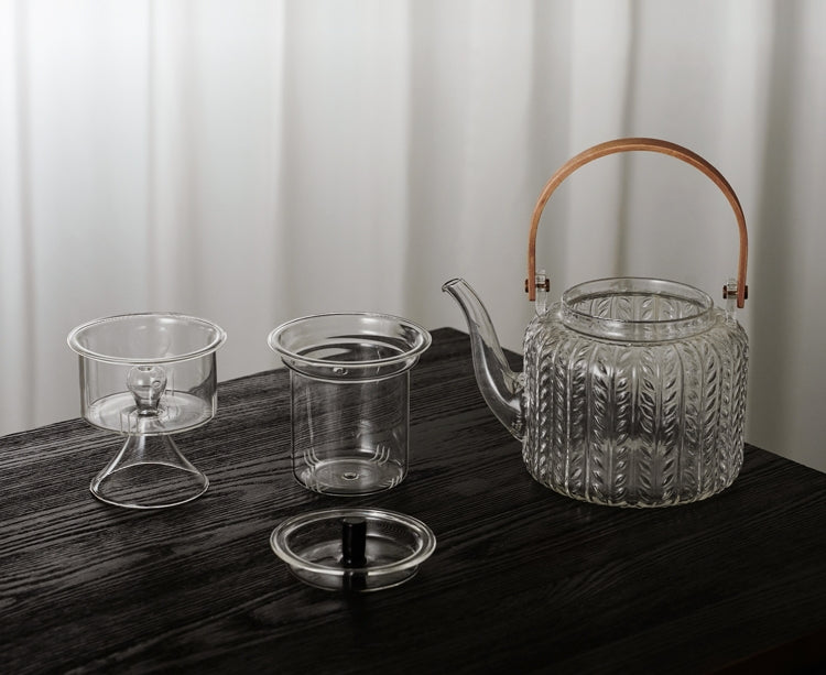Glazen Theepot Met Infuser Hittebestendig Borosilicaat Glas 1 Liter