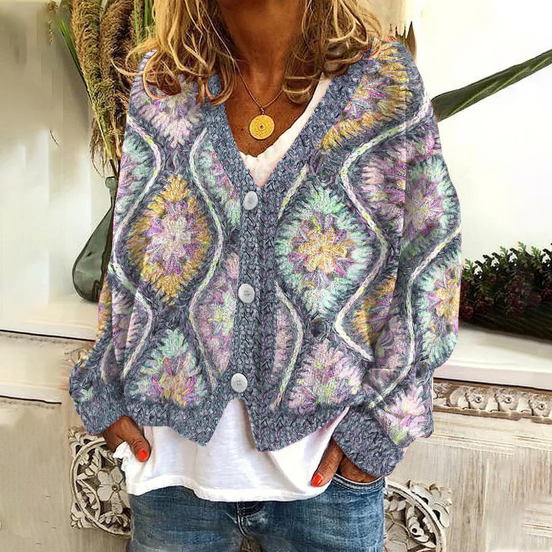 Damesvest Stijlvol met Unieke Bloemenprint
