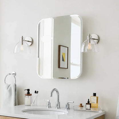 Wandlamp Gerecycled Glas Antique Brass – Minimalistische Wandverlichting voor Badkamer, Gang, Hal & Slaapkamer