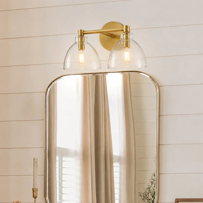 Wandlamp Gerecycled Glas Antique Brass – Minimalistische Wandverlichting voor Badkamer, Gang, Hal & Slaapkamer