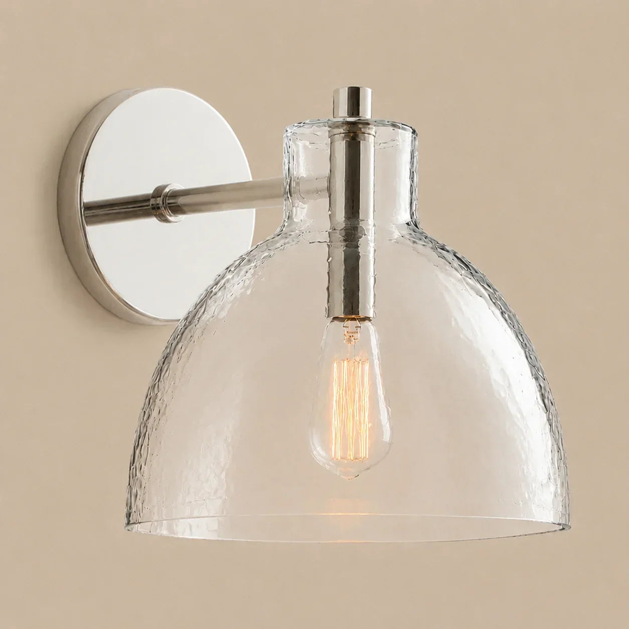 Wandlamp Gerecycled Glas Antique Brass – Minimalistische Wandverlichting voor Badkamer, Gang, Hal & Slaapkamer