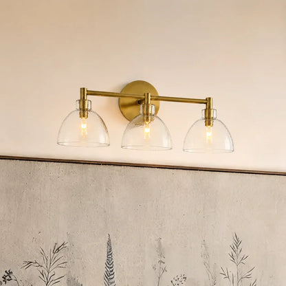 Wandlamp Gerecycled Glas Antique Brass – Minimalistische Wandverlichting voor Badkamer, Gang, Hal & Slaapkamer