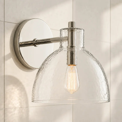 Wandlamp Gerecycled Glas Antique Brass – Minimalistische Wandverlichting voor Badkamer, Gang, Hal & Slaapkamer