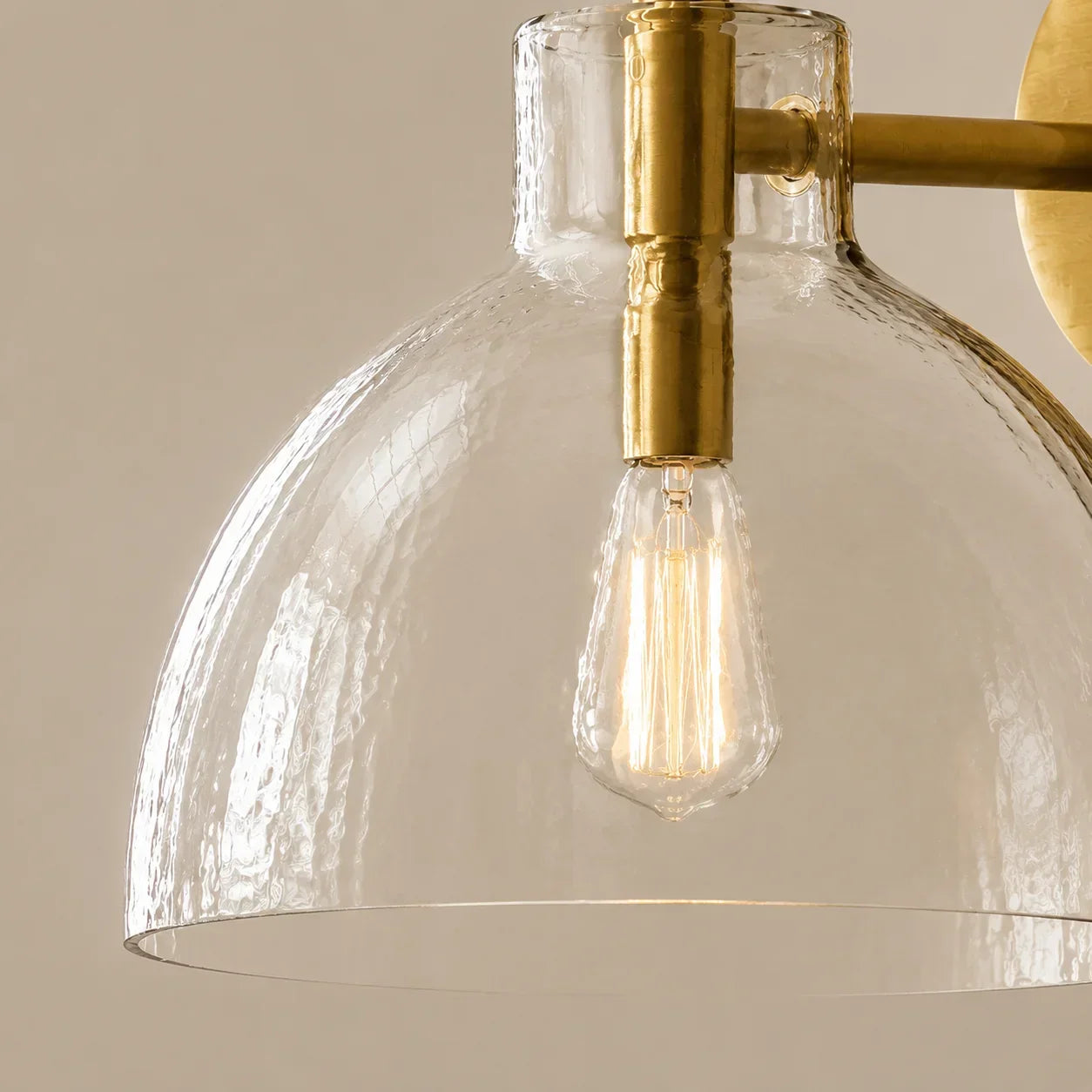 Wandlamp Gerecycled Glas Antique Brass – Minimalistische Wandverlichting voor Badkamer, Gang, Hal & Slaapkamer