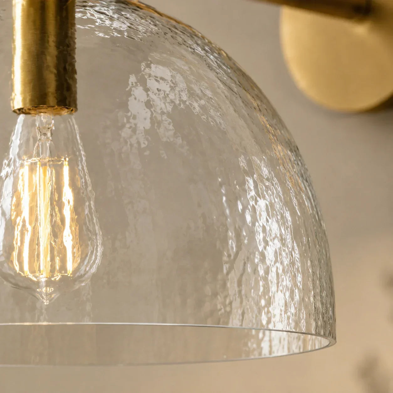 Wandlamp Gerecycled Glas Antique Brass – Minimalistische Wandverlichting voor Badkamer, Gang, Hal & Slaapkamer