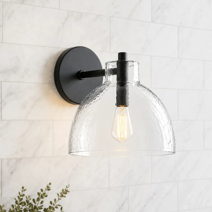 Wandlamp Gerecycled Glas Antique Brass – Minimalistische Wandverlichting voor Badkamer, Gang, Hal & Slaapkamer