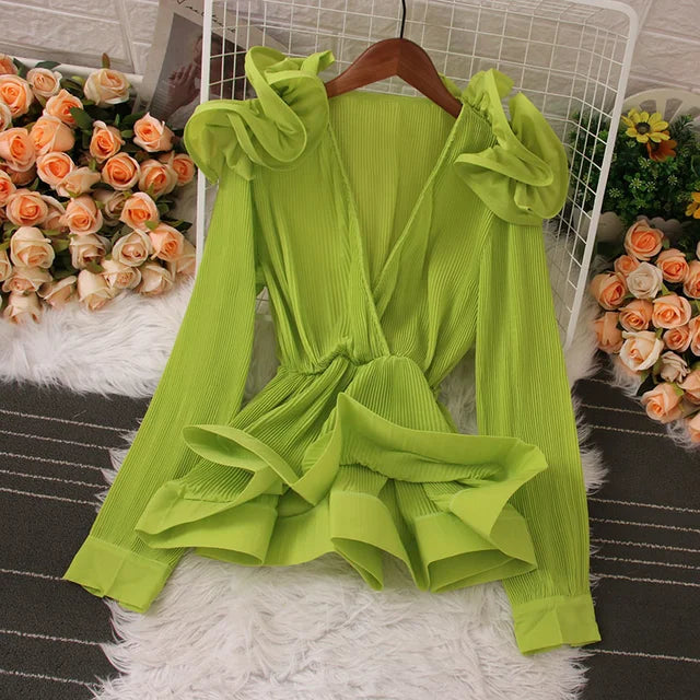 Vrouwelijke Blouse Bloemenprint Zomerse Stijl - StudioMarella