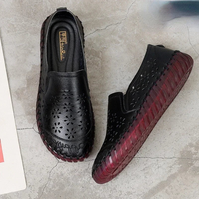 Echt Leren Loafers Zomer Comfortabele Schoenen