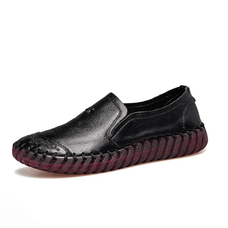 Echt Leren Loafers Zomer Comfortabele Schoenen