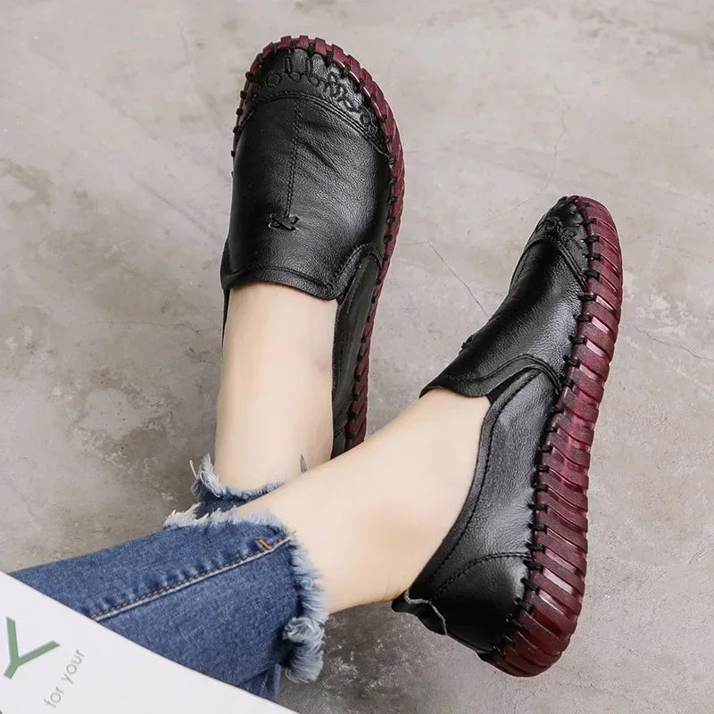 Echt Leren Loafers Zomer Comfortabele Schoenen