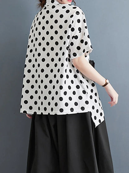 Zomer Shirt met Dot Enkelborstels voor Dame
