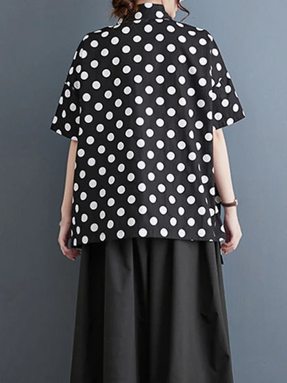 Zomer Shirt met Dot Enkelborstels voor Dame