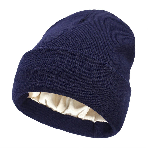 Zijden Wintermuts Dames Wol Voering Haarbescherming Ademend Windbestendig Warm Winteraccessoire Mode