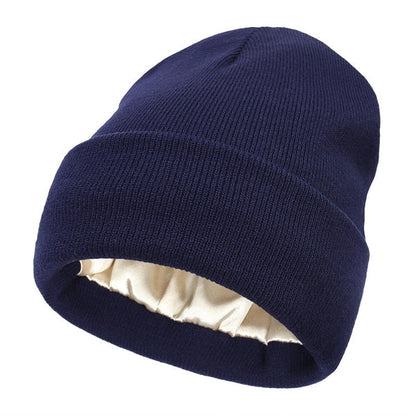 Zijden Wintermuts Dames Wol Voering Haarbescherming Ademend Windbestendig Warm Winteraccessoire Mode
