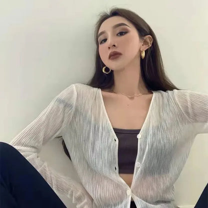 Lichte Zomer Cardigan met UV-Bescherming voor Dames