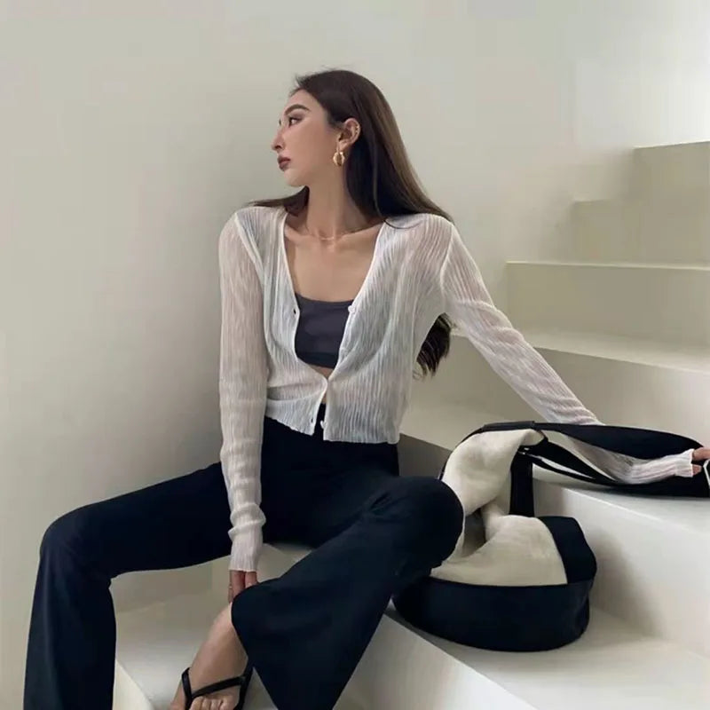 Lichte Zomer Cardigan met UV-Bescherming voor Dames