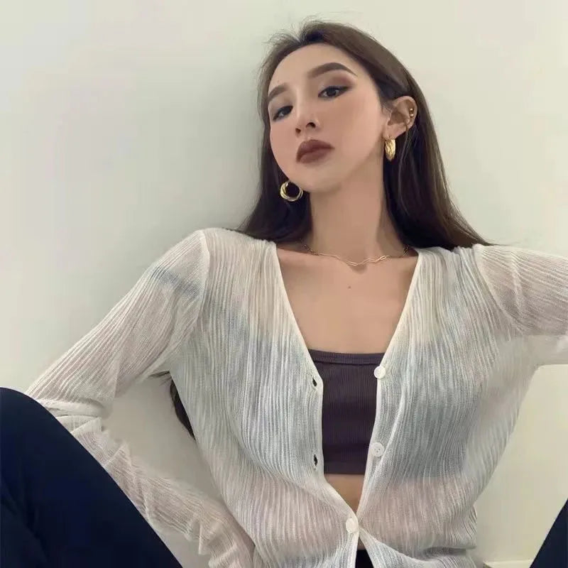 Lichte Zomer Cardigan met UV-Bescherming voor Dames