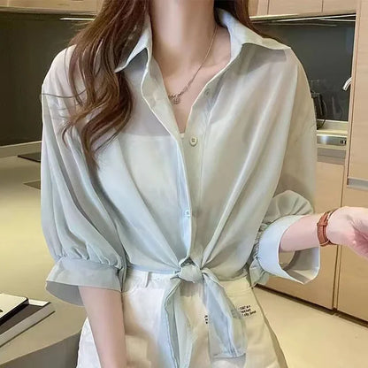 Lichte Zomer Blouse met UV Bescherming - StudioMarella