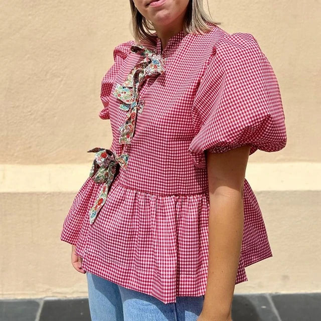 Vrouwelijke Zomer T-shirt Blouse Korte Mouw