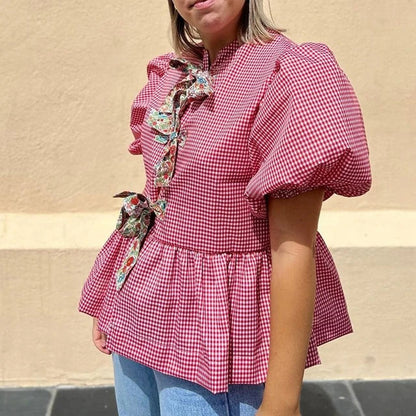 Vrouwelijke Zomer T-shirt Blouse Korte Mouw