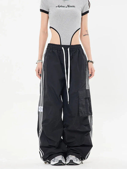 Y2K Cargo Broek voor Dames Wide Leg Stijl