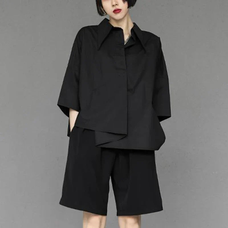 Vrouwelijke Blouse Gotische Stijl Chiffon Rokmodel