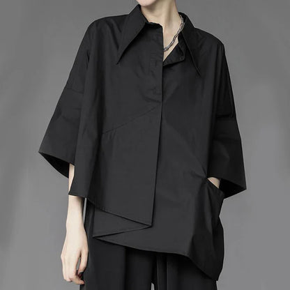 Vrouwelijke Blouse Gotische Stijl Chiffon Rokmodel