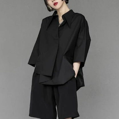 Vrouwelijke Blouse Gotische Stijl Chiffon Rokmodel