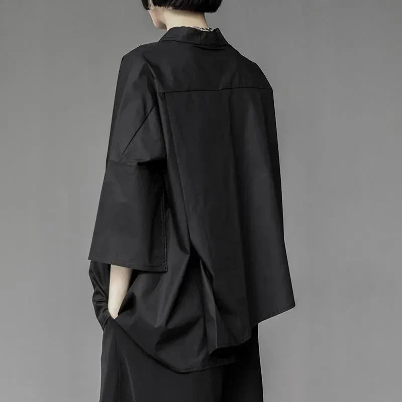 Vrouwelijke Blouse Gotische Stijl Chiffon Rokmodel