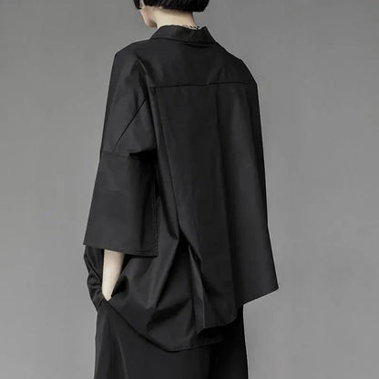 Vrouwelijke Blouse Gotische Stijl Chiffon Rokmodel