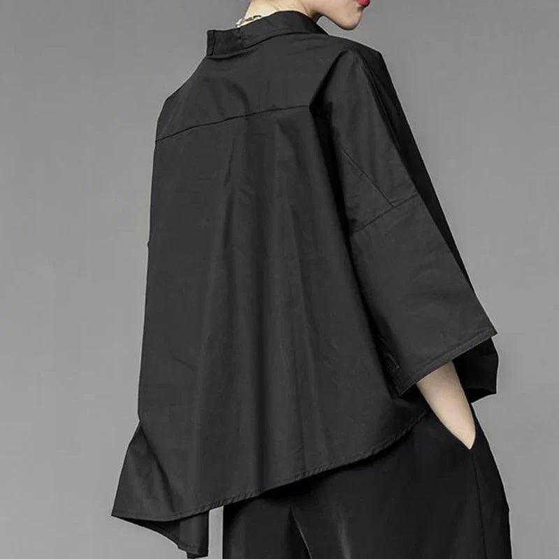 Vrouwelijke Blouse Gotische Stijl Chiffon Rokmodel
