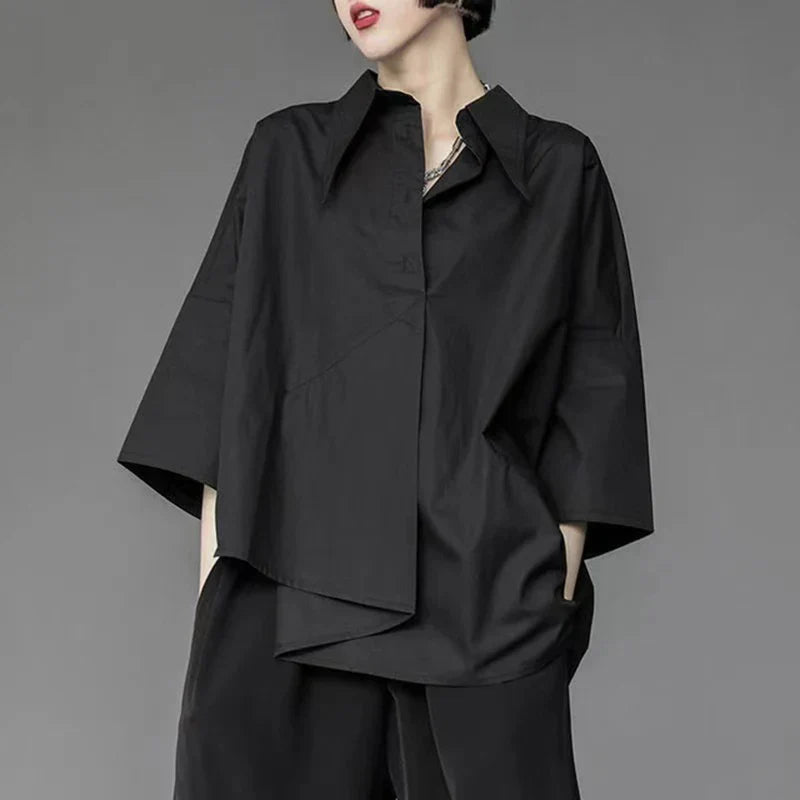 Vrouwelijke Blouse Gotische Stijl Chiffon Rokmodel