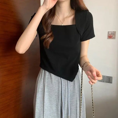 Vrouwelijke Zomer Crop Top Korte Boeren Bloes