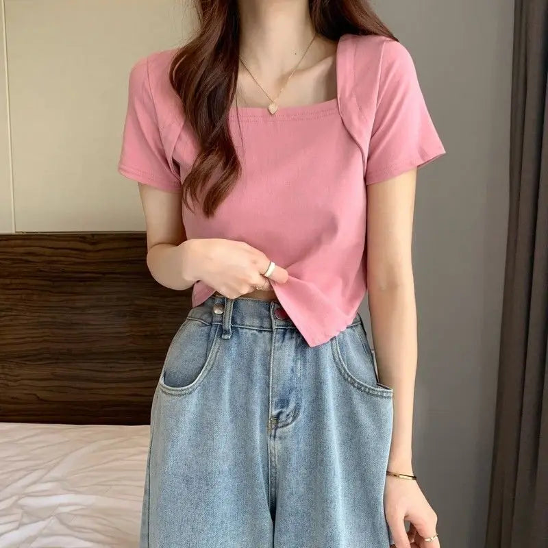 Vrouwelijke Zomer Crop Top Korte Boeren Bloes