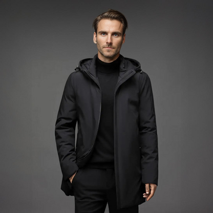 Heren Winterjas Slim Fit met Afneembare Capuchon
