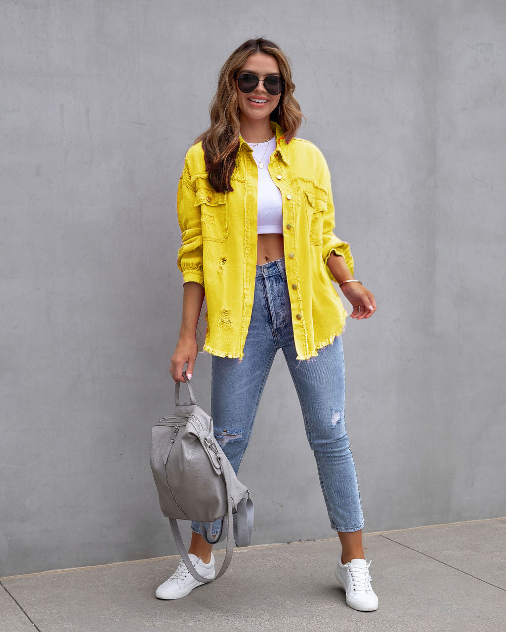 Ripped Jeans Jasje Dames Trendy Mode