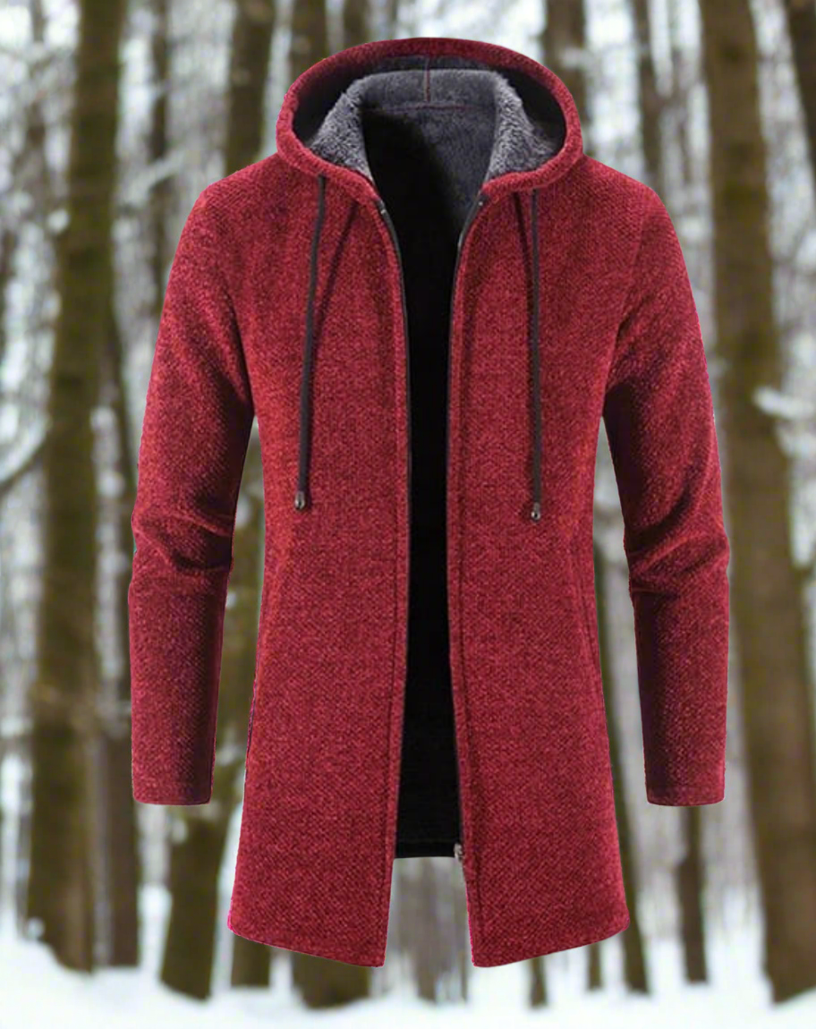 Heren Hoodie Zwart Lange Mouw Stijlvolle Jas