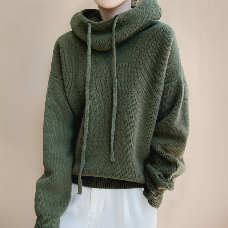 Zachte Gebreide Hoodie voor Vrouwen Stijlvolle Look