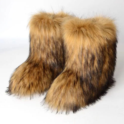 Dames Snowboots Warm Pluizig Comfortabele Laarzen