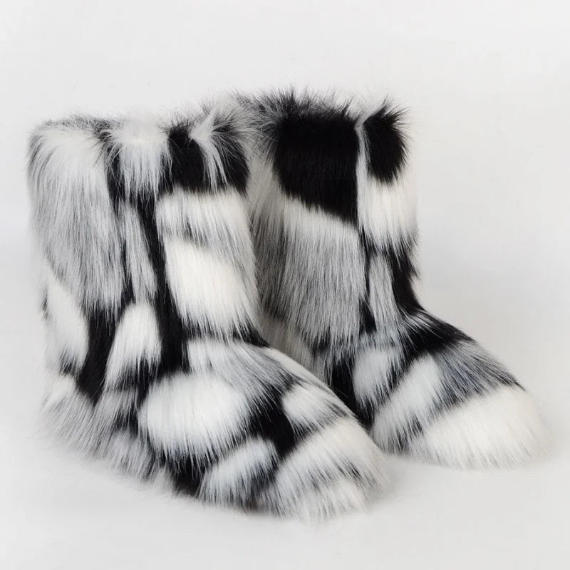 Dames Snowboots Pluizig Warm Comfortabel