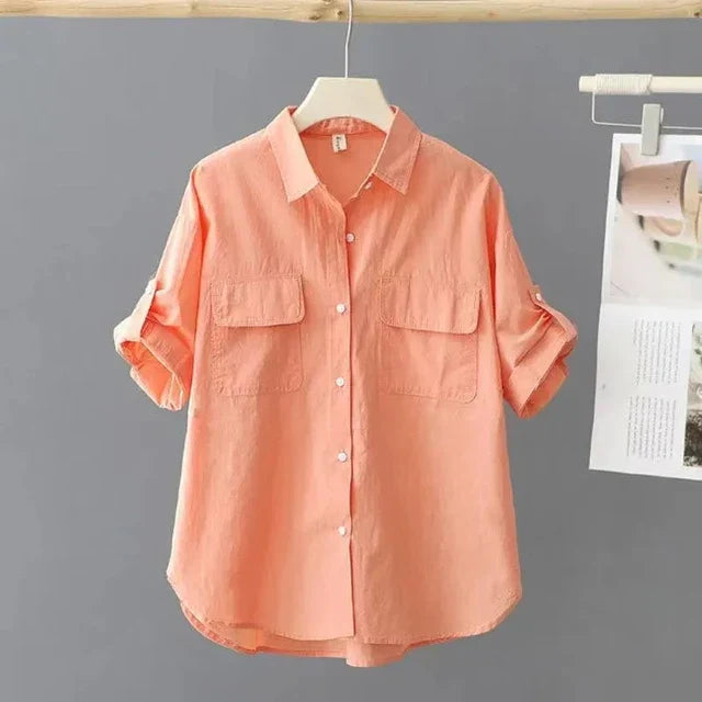 Vrouwen Poloshirt Geel Katoen Moda 2024