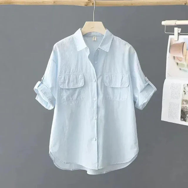Vrouwen Poloshirt Geel Katoen Moda 2024