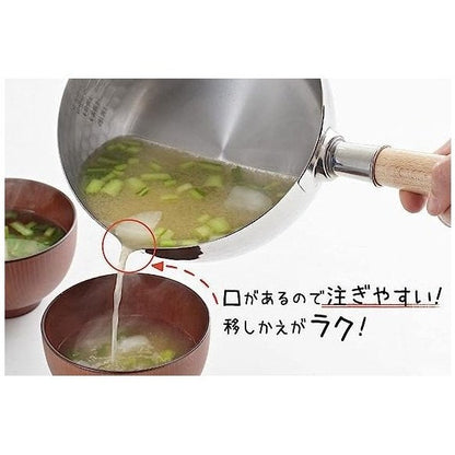 Yukihira Pan Roestvrij Staal Japans 1.7L Sauspan Misosoep Bouillon Traditioneel