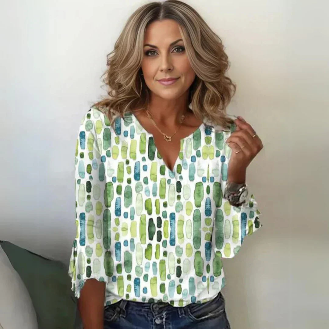 Vrouwelijke Blouse Korte Mouwen Elegante Stijl - StudioMarella