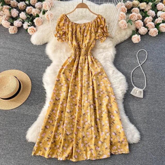 Zomerjurk voor Vrouwen Bloemenprint Jurk Lente Zomer