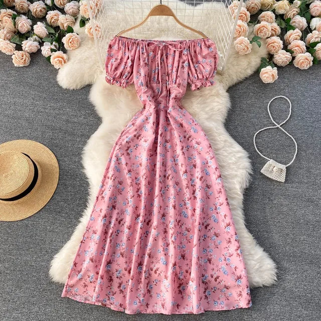 Zomerjurk voor Vrouwen Bloemenprint Jurk Lente Zomer