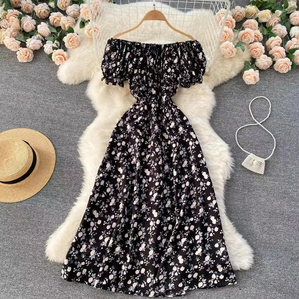 Zomerjurk voor Vrouwen Bloemenprint Jurk Lente Zomer