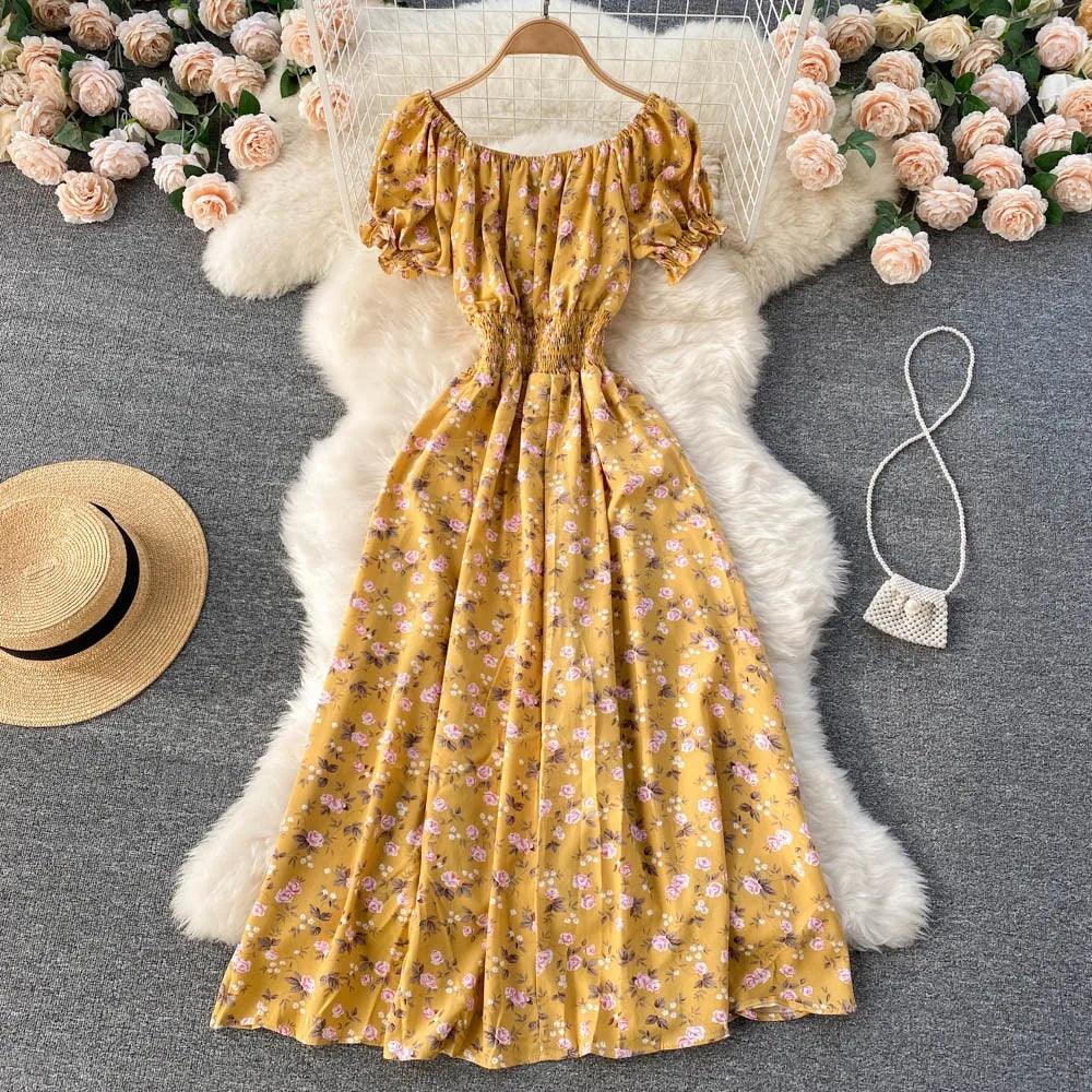 Zomerjurk voor Vrouwen Bloemenprint Jurk Lente Zomer