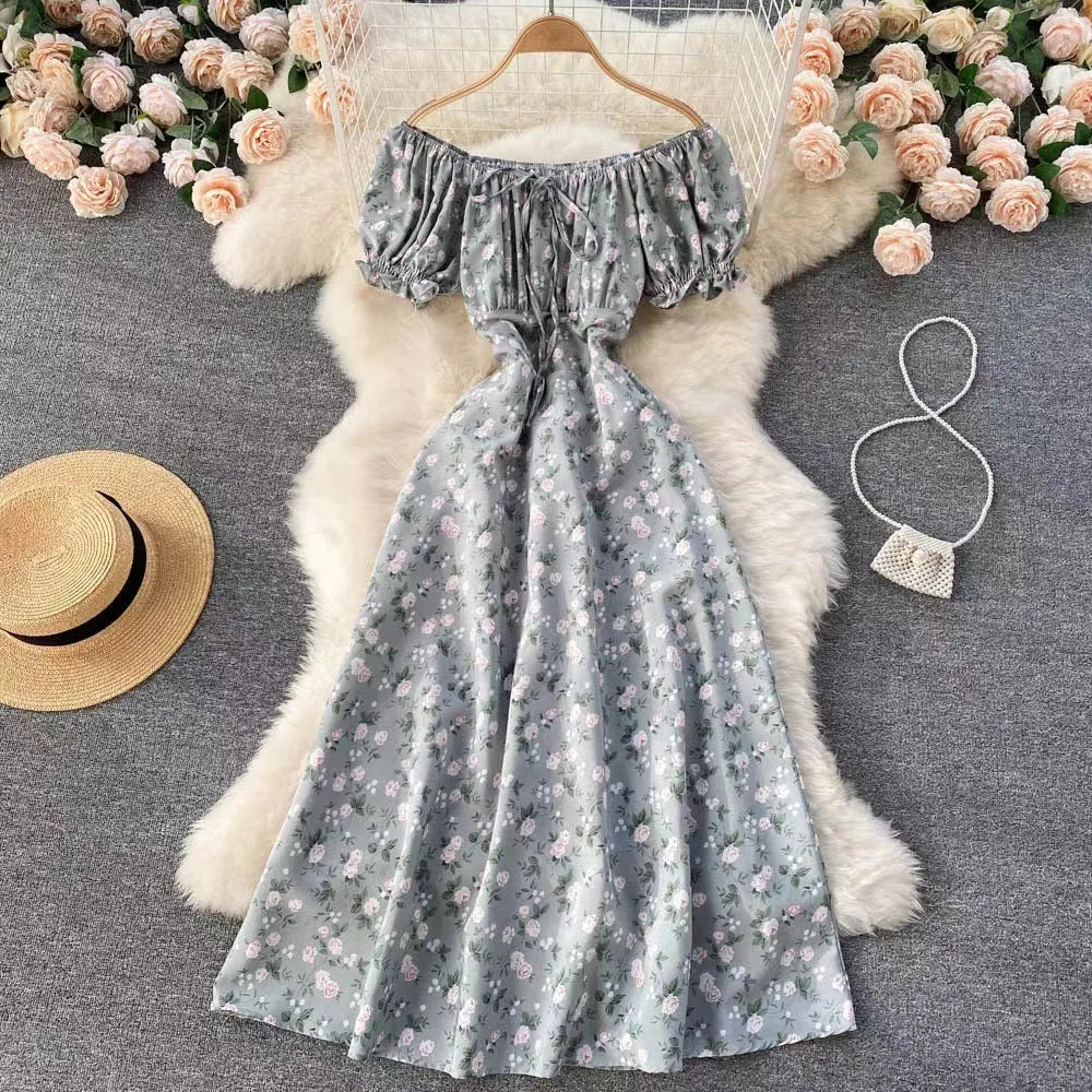 Zomerjurk voor Vrouwen Bloemenprint Jurk Lente Zomer